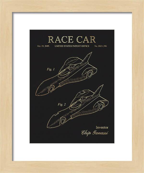 Race Car Gold Patent Usd631396s1