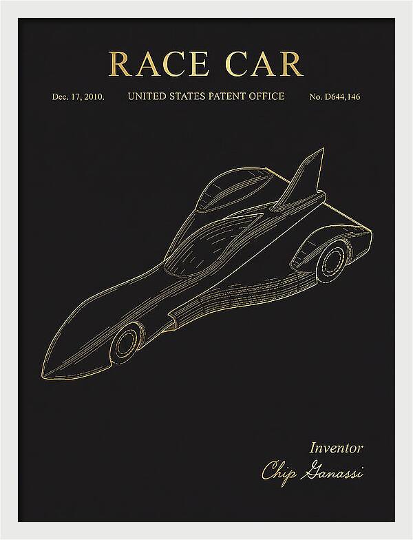 Race Car Gold Patent Usd644146s1