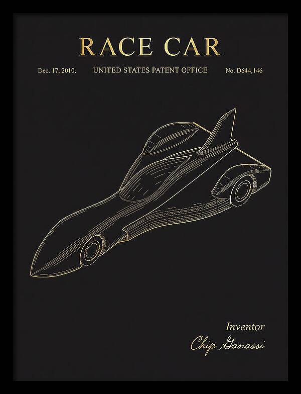 Race Car Gold Patent Usd644146s1