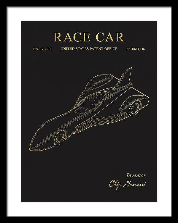 Race Car Gold Patent Usd644146s1