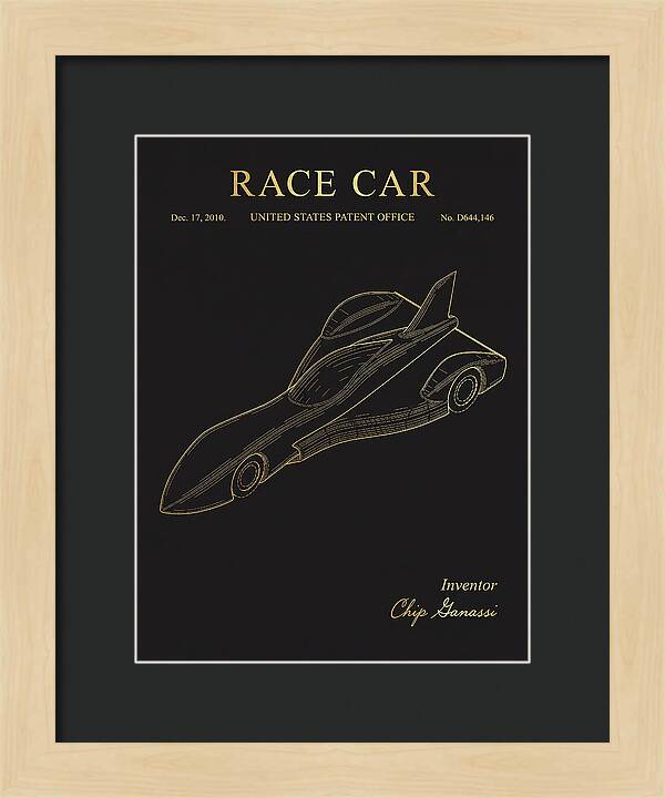 Race Car Gold Patent Usd644146s1