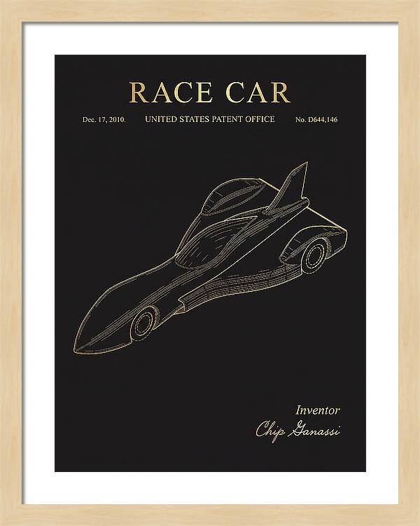 Race Car Gold Patent Usd644146s1