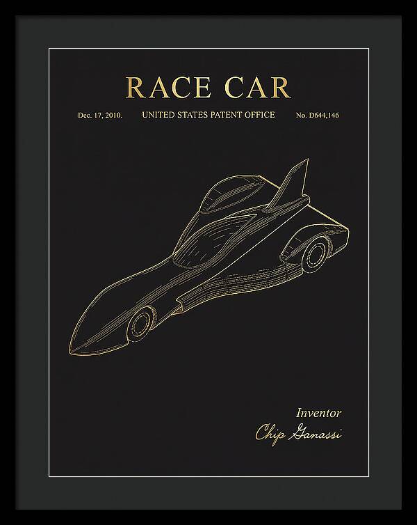 Race Car Gold Patent Usd644146s1