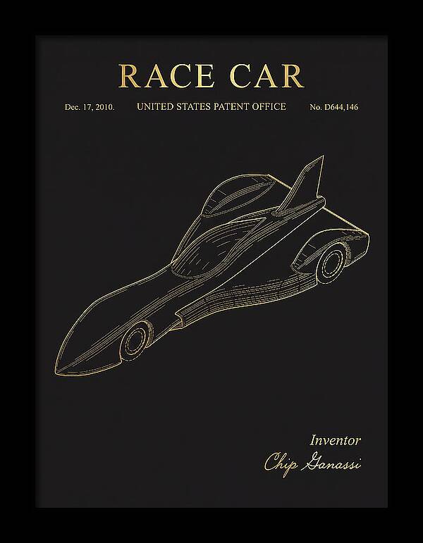 Race Car Gold Patent Usd644146s1