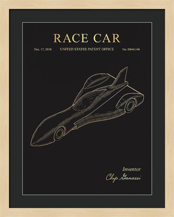 Race Car Gold Patent Usd644146s1