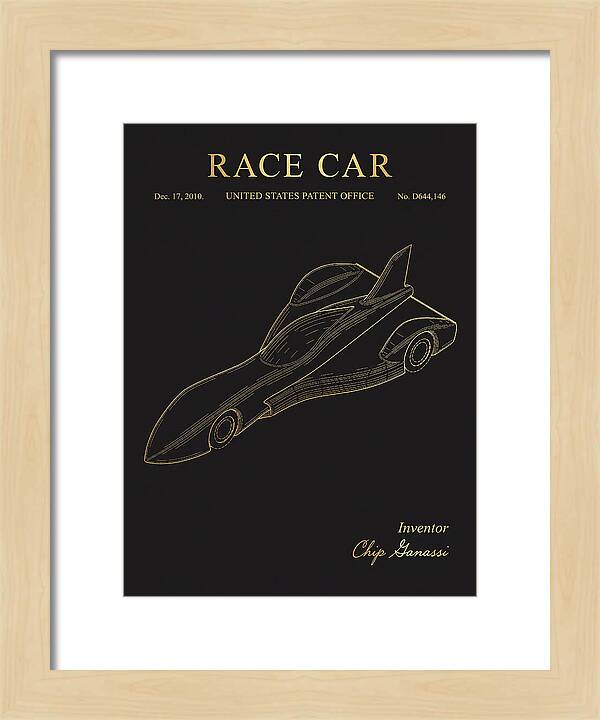 Race Car Gold Patent Usd644146s1