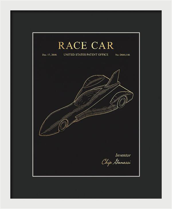 Race Car Gold Patent Usd644146s1