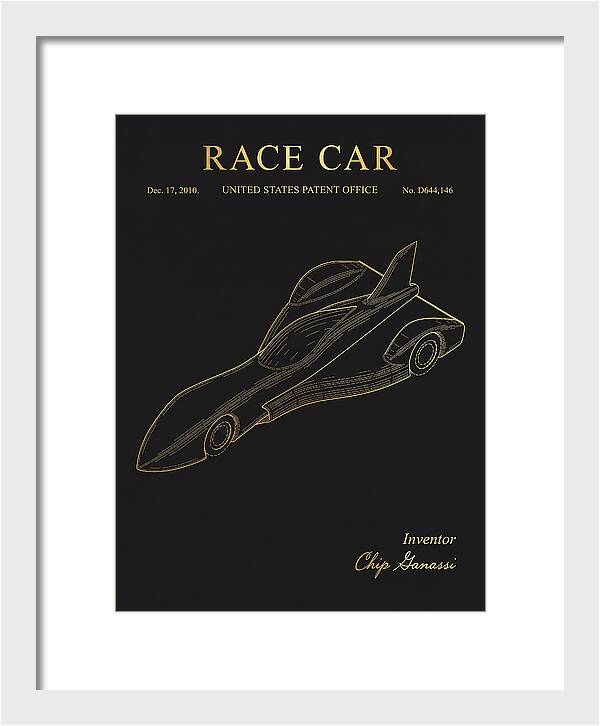 Race Car Gold Patent Usd644146s1