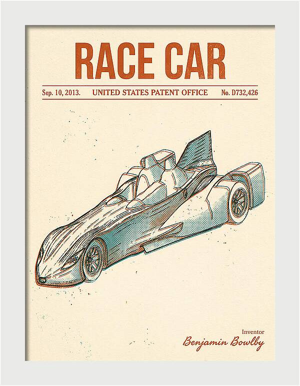 Race Car Retro Patent Usd732426s1