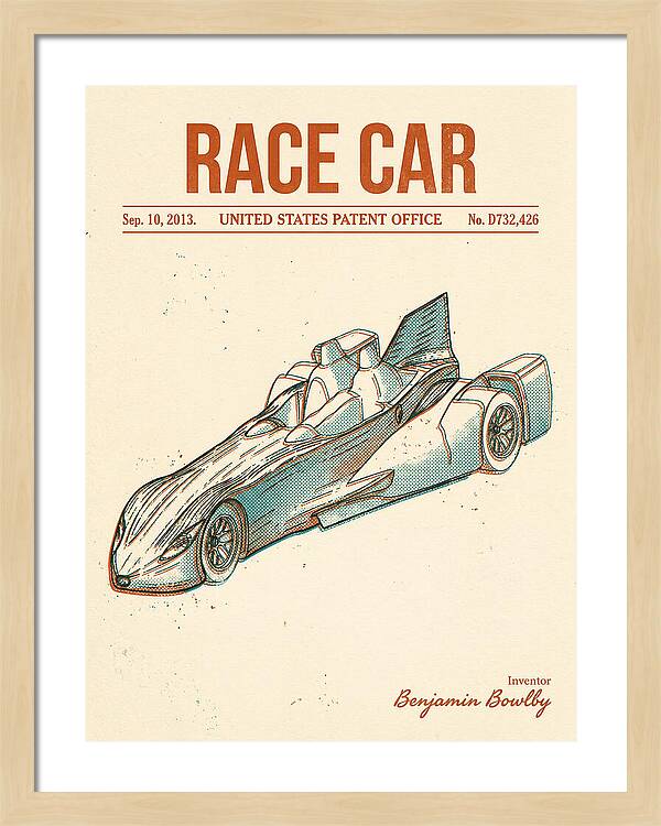 Race Car Retro Patent Usd732426s1