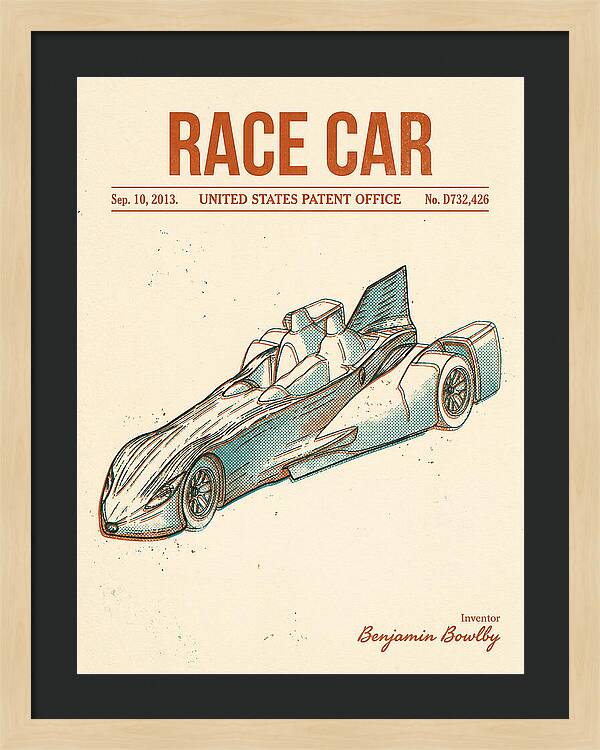 Race Car Retro Patent Usd732426s1