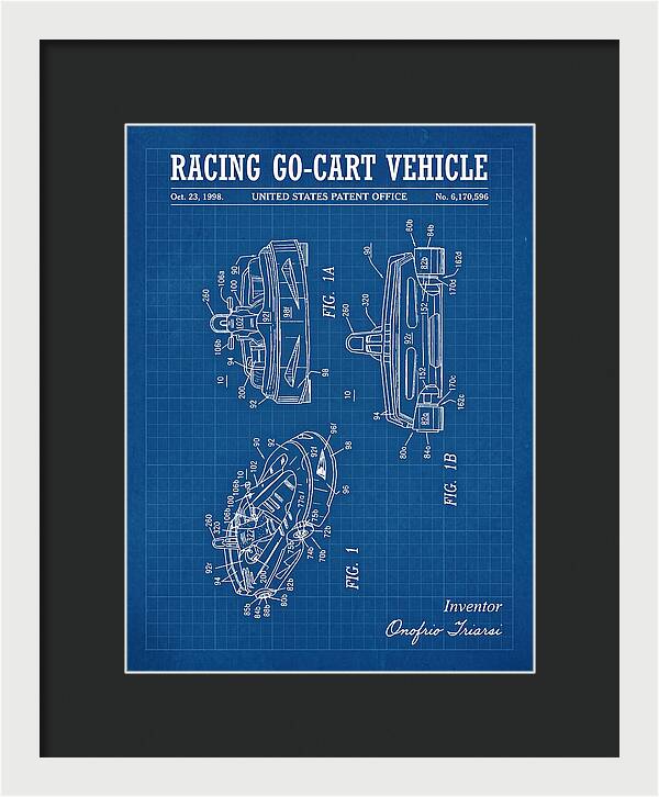 Racing Go Cart Vehicle Blueprint Patent Us6170596b1