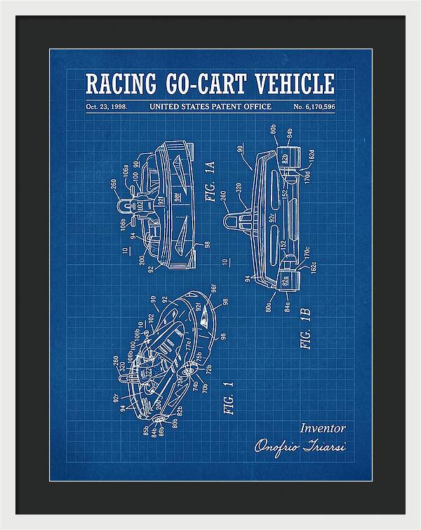Racing Go Cart Vehicle Blueprint Patent Us6170596b1