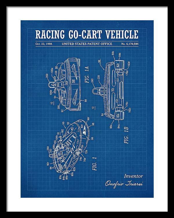 Racing Go Cart Vehicle Blueprint Patent Us6170596b1