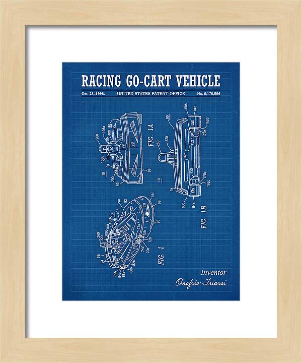 Racing Go Cart Vehicle Blueprint Patent Us6170596b1