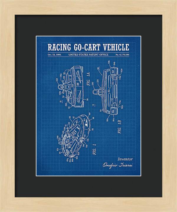 Racing Go Cart Vehicle Blueprint Patent Us6170596b1