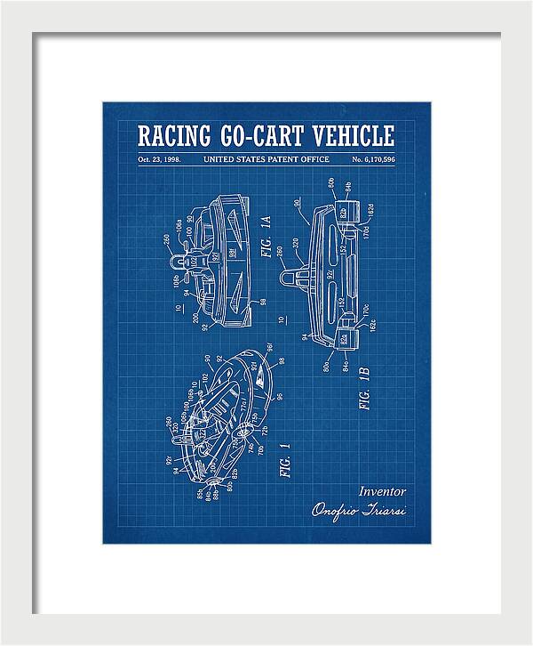 Racing Go Cart Vehicle Blueprint Patent Us6170596b1