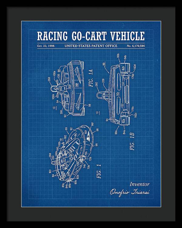 Racing Go Cart Vehicle Blueprint Patent Us6170596b1