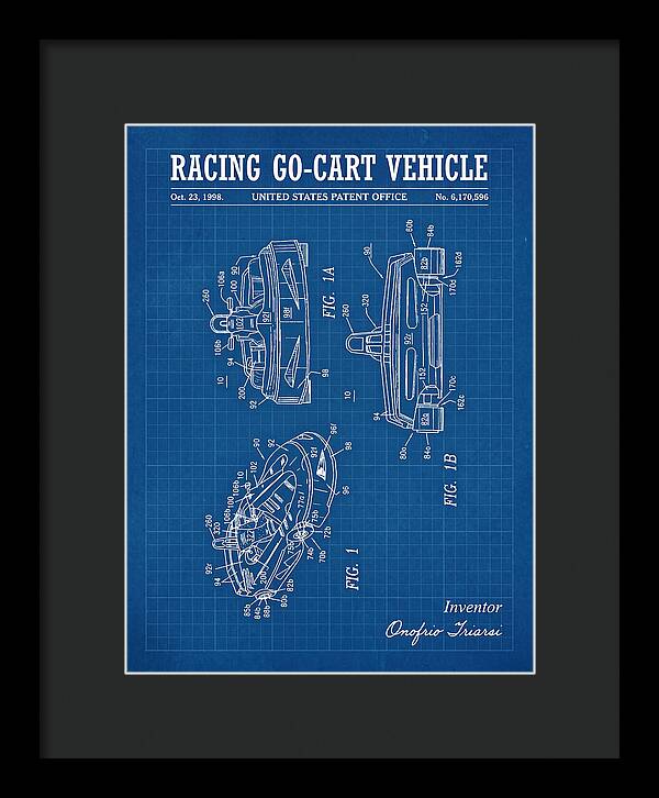 Racing Go Cart Vehicle Blueprint Patent Us6170596b1