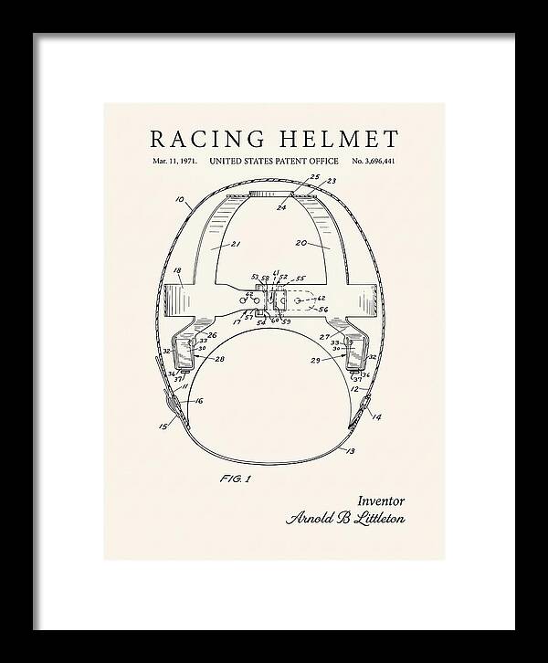 Racing Helmet Minimalist Patent Us3696441a