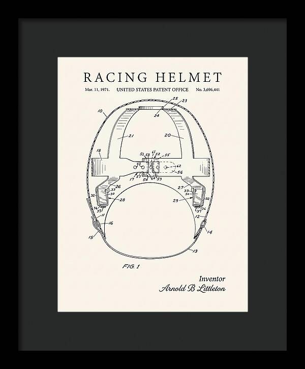 Racing Helmet Minimalist Patent Us3696441a
