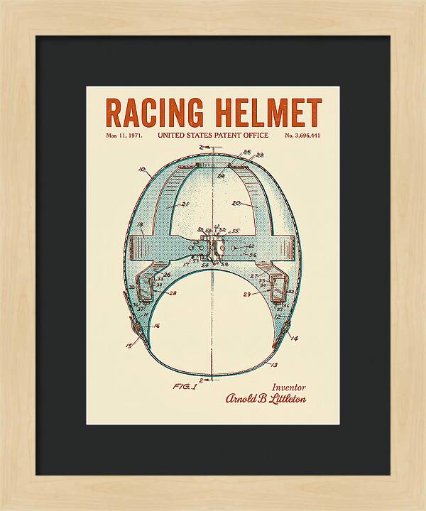 Racing Helmet Retro Patent Us3696441a