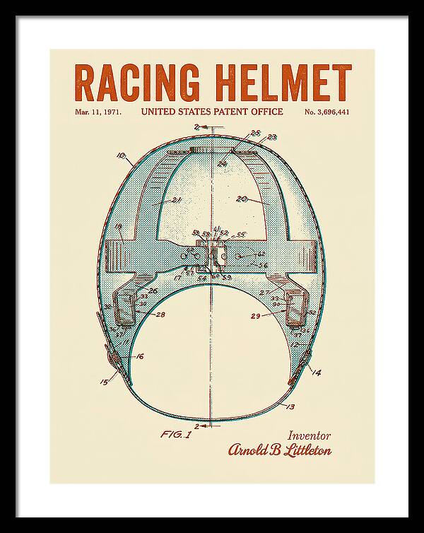 Racing Helmet Retro Patent Us3696441a