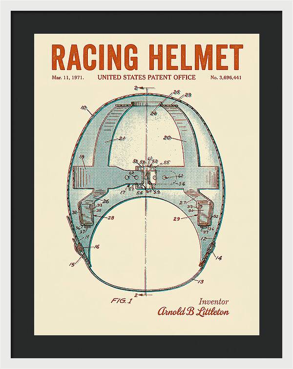Racing Helmet Retro Patent Us3696441a