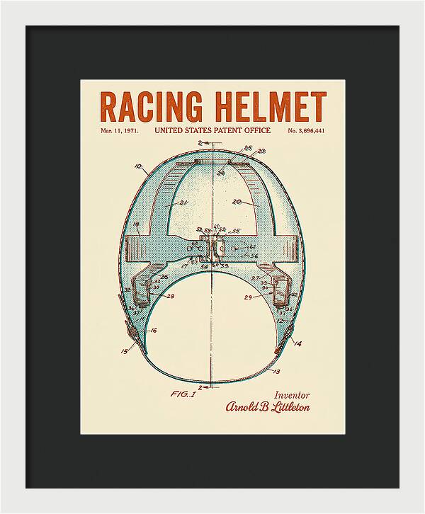 Racing Helmet Retro Patent Us3696441a