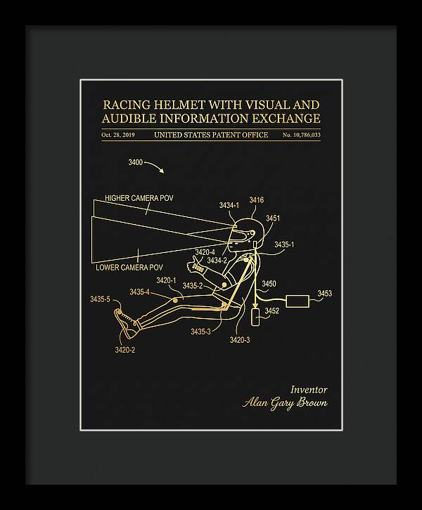 Racing Helmet With Information Exchange Gold Patent Us10786033b2
