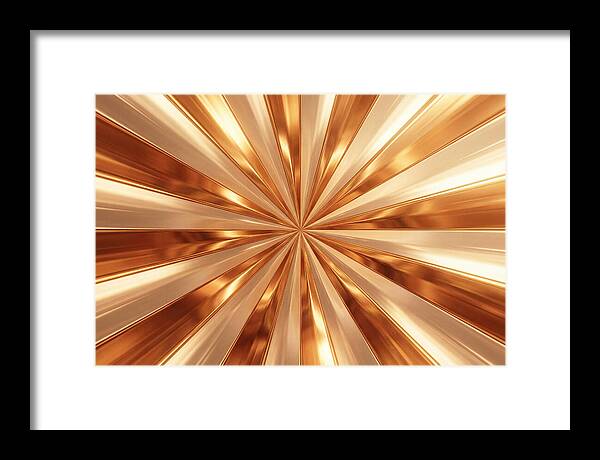 Radial Burst In Warm Copper Tones