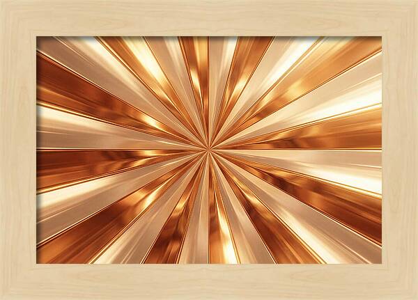 Radial Burst In Warm Copper Tones