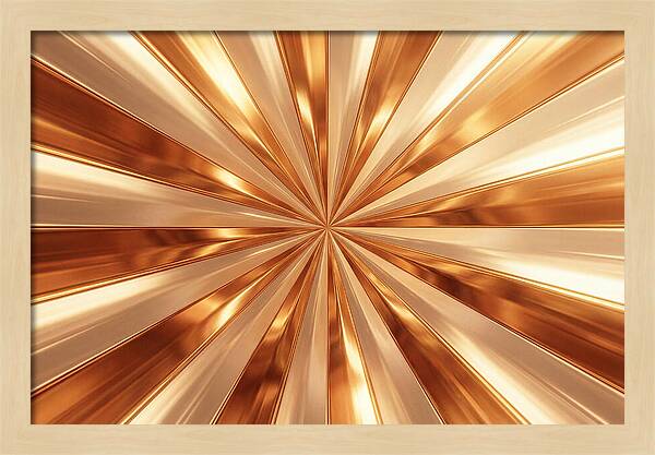 Radial Burst In Warm Copper Tones