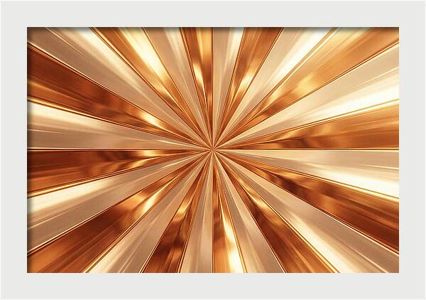 Radial Burst In Warm Copper Tones