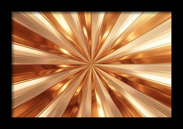 Radial Burst In Warm Copper Tones