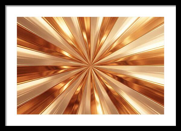 Radial Burst In Warm Copper Tones