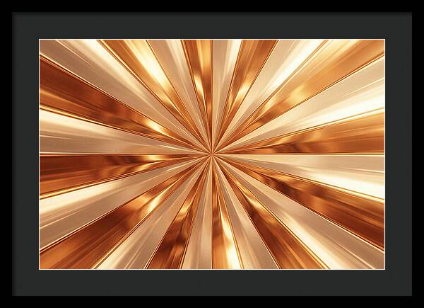 Radial Burst In Warm Copper Tones