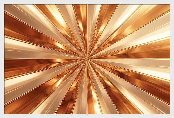 Radial Burst In Warm Copper Tones