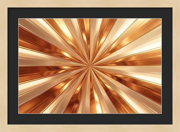 Radial Burst In Warm Copper Tones