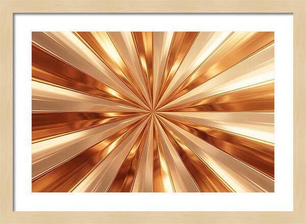 Radial Burst In Warm Copper Tones