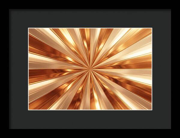 Radial Burst In Warm Copper Tones