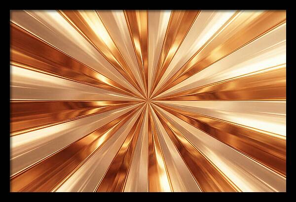 Radial Burst In Warm Copper Tones