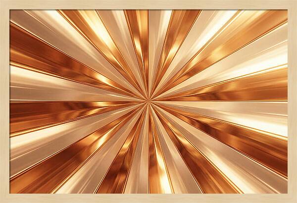 Radial Burst In Warm Copper Tones
