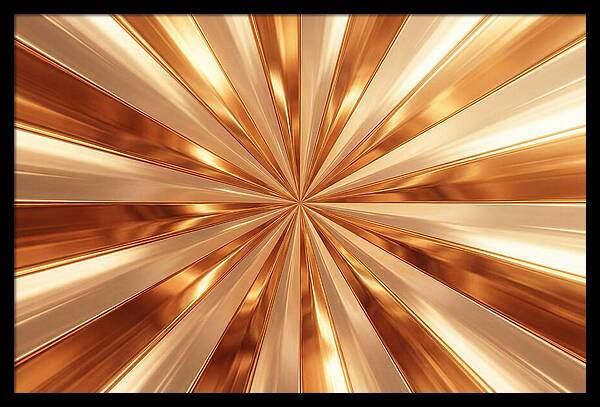 Radial Burst In Warm Copper Tones