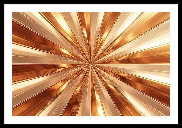 Radial Burst In Warm Copper Tones