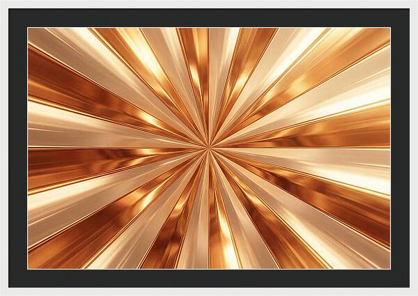 Radial Burst In Warm Copper Tones