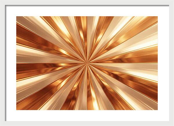 Radial Burst In Warm Copper Tones