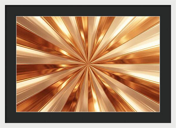 Radial Burst In Warm Copper Tones