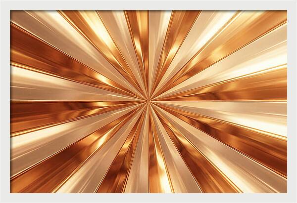 Radial Burst In Warm Copper Tones