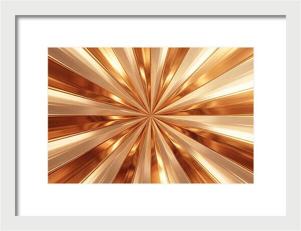 Radial Burst In Warm Copper Tones